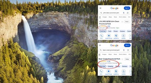 Yippee! Google now calls them 'provincial' parks instead of 'state' parks