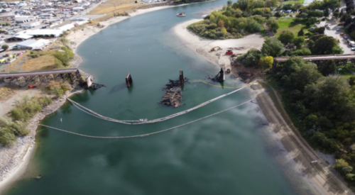 Red Bridge clean up work finished, planning for long-term solution to start this spring